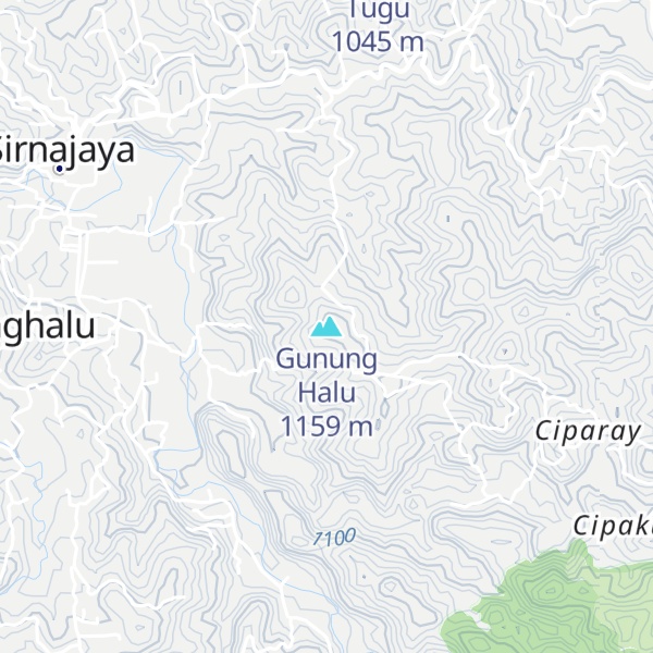 Map of Gunung Halu