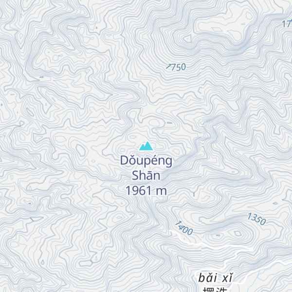 Map of Dǒupéng Shān