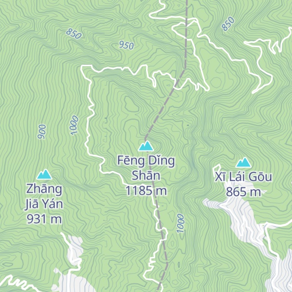 Map of Fēng Dǐng Shān