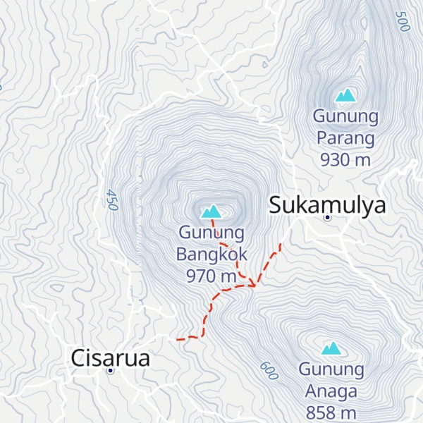 Map of Gunung Bangkok