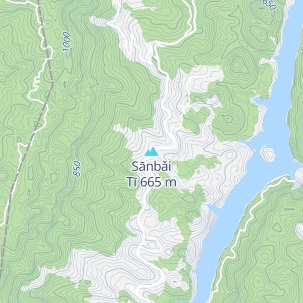 Map of Sānbǎi Tī