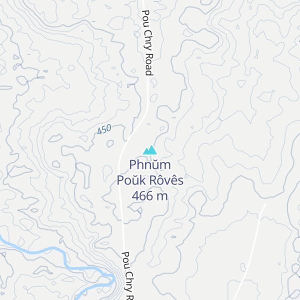 Map of Phnŭm Poŭk Rôvês