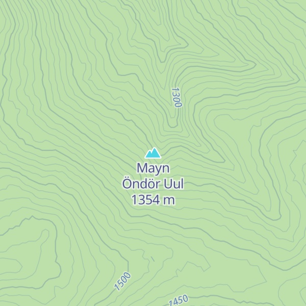 Map of Mayn Öndör Uul