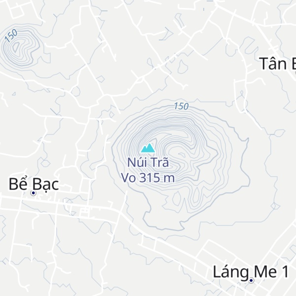 Map of Núi Trã Vo