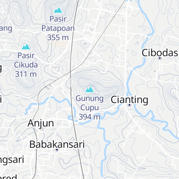 Map of Gunung Cupu