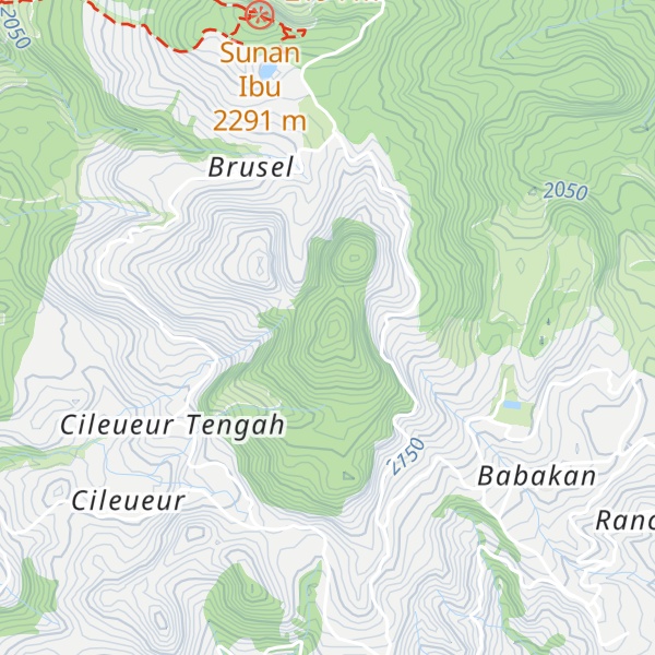 Map of Gunung Patuha II