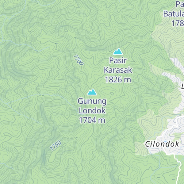 Map of Gunung Londok