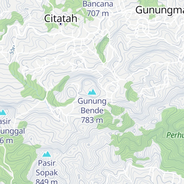 Map of Gunung Bende