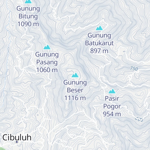 Map of Gunung Beser