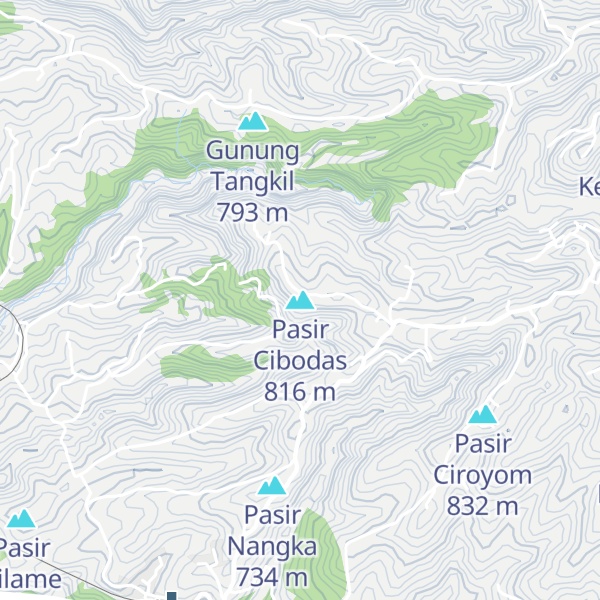 Map of Pasir Cibodas