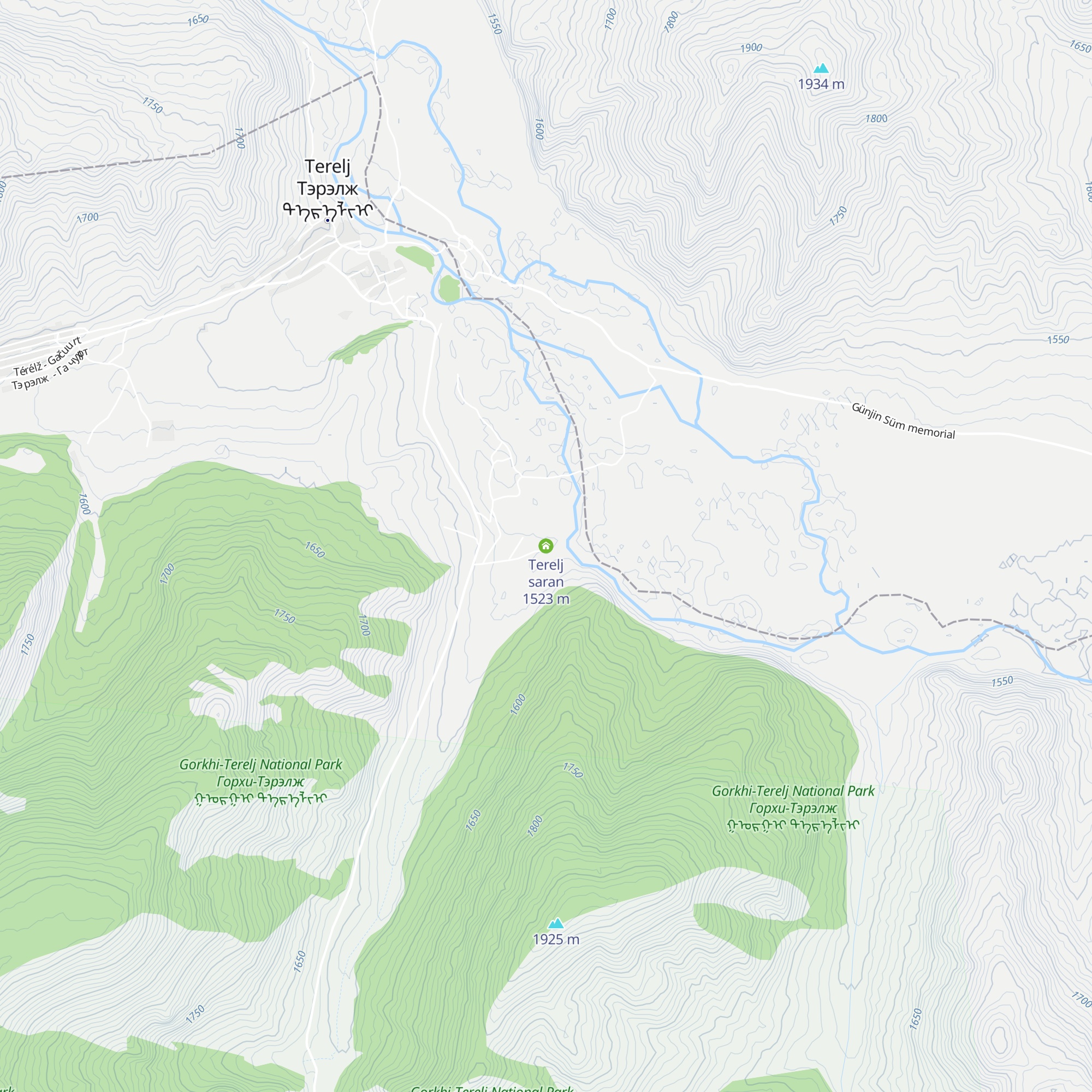 Terelj saran map