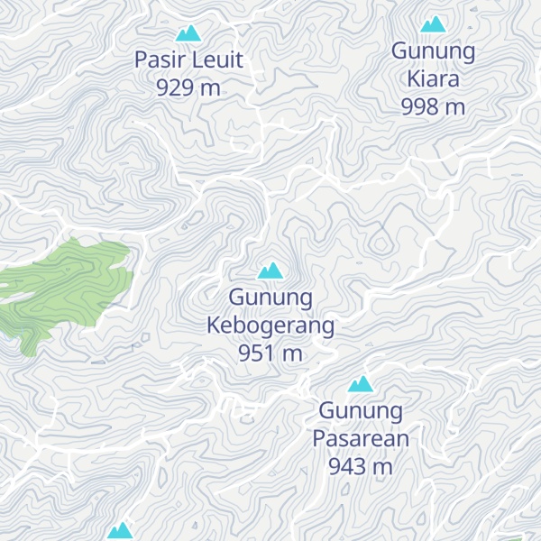 Map of Gunung Kebogerang