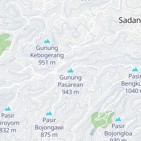 Map of Gunung Pasarean