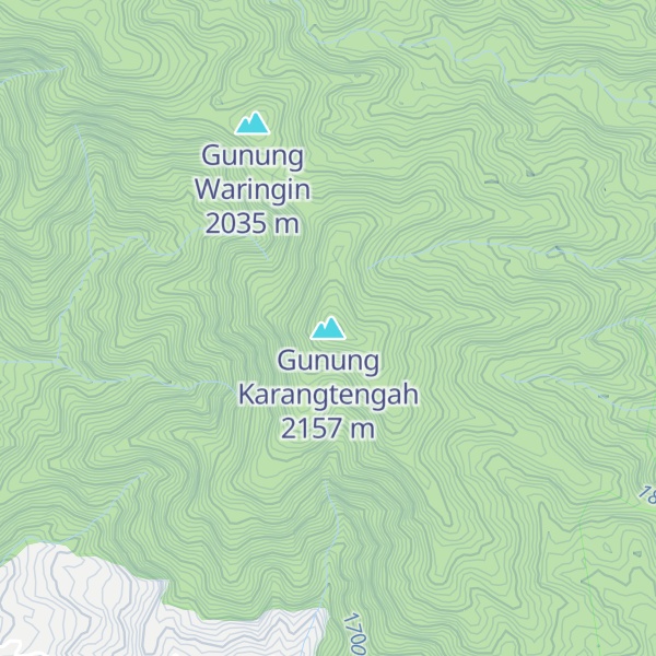 Map of Gunung Karangtengah
