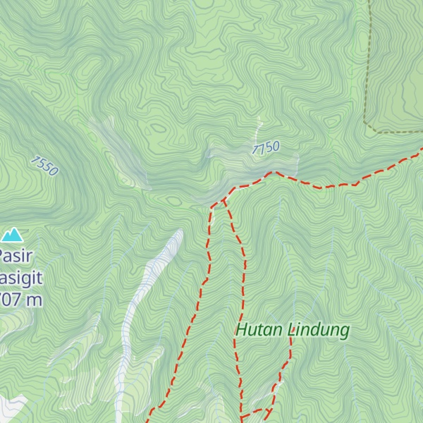 Map of Gunung Burangrang