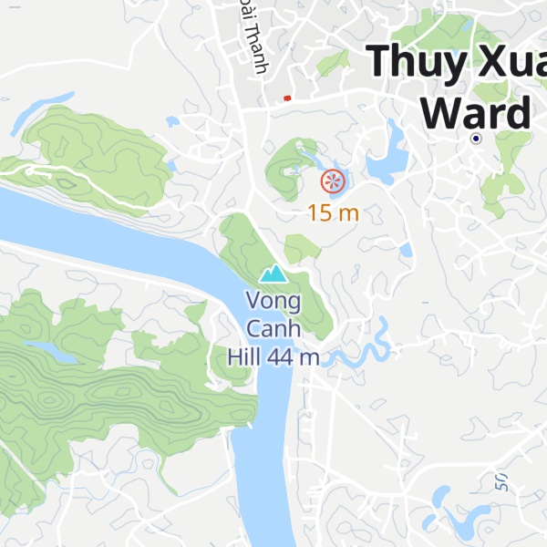 Map of Vong Canh Hill