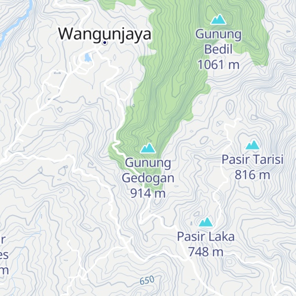 Map of Gunung Gedogan