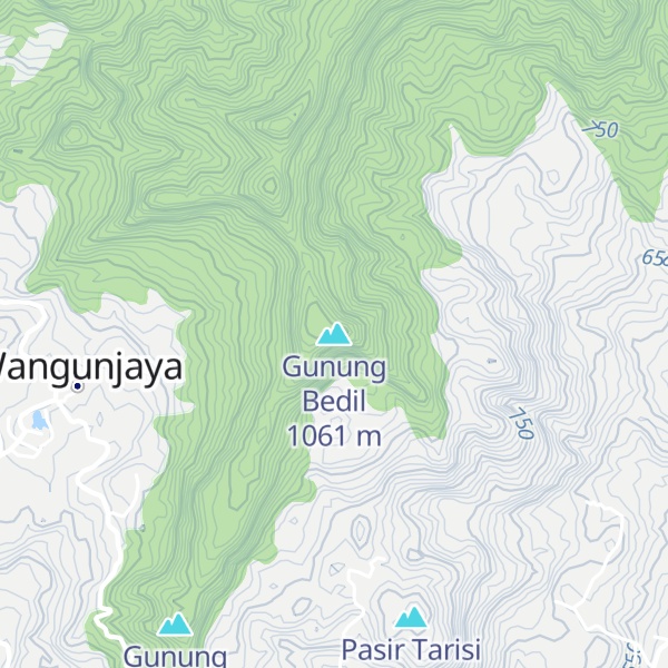 Map of Gunung Bedil