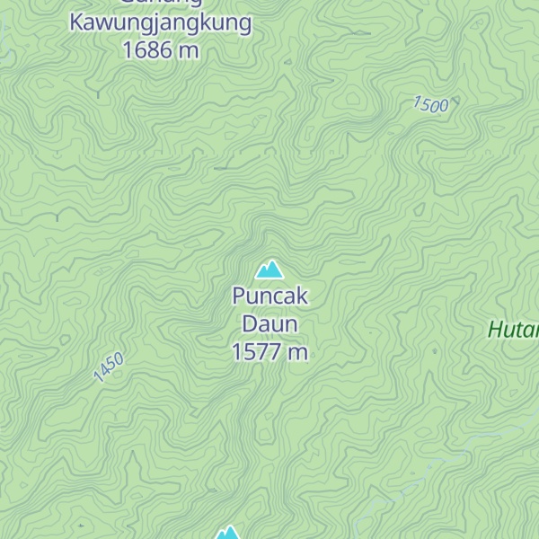 Map of Puncak Daun