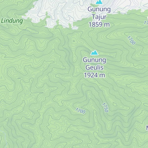 Map of Gunung Kesang