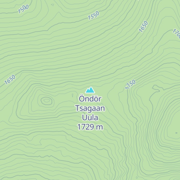 Map of Öndör Tsagaan Uula