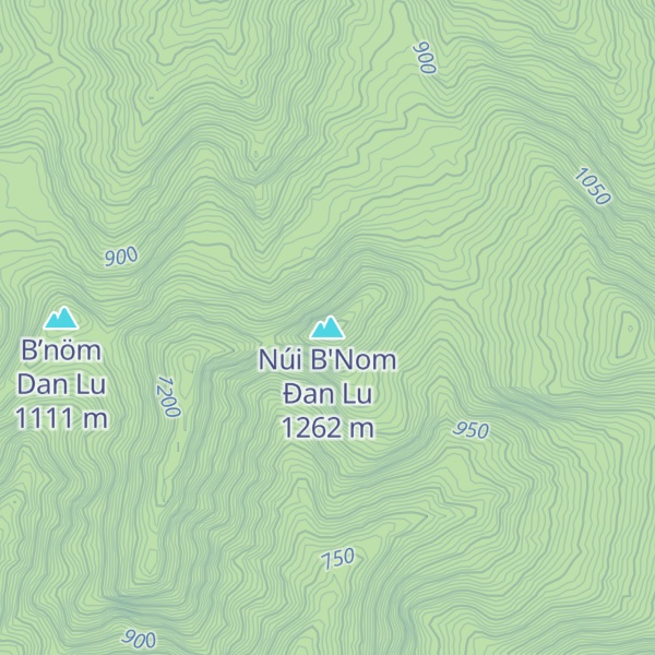 Map of Núi B'Nom Đan Lu