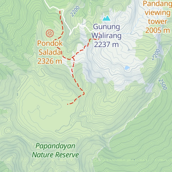 Map of Gunung Nangklak
