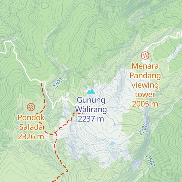 Map of Gunung Walirang