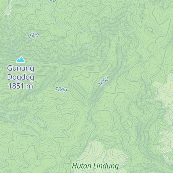 Map of Gunung Tangkubanprahu