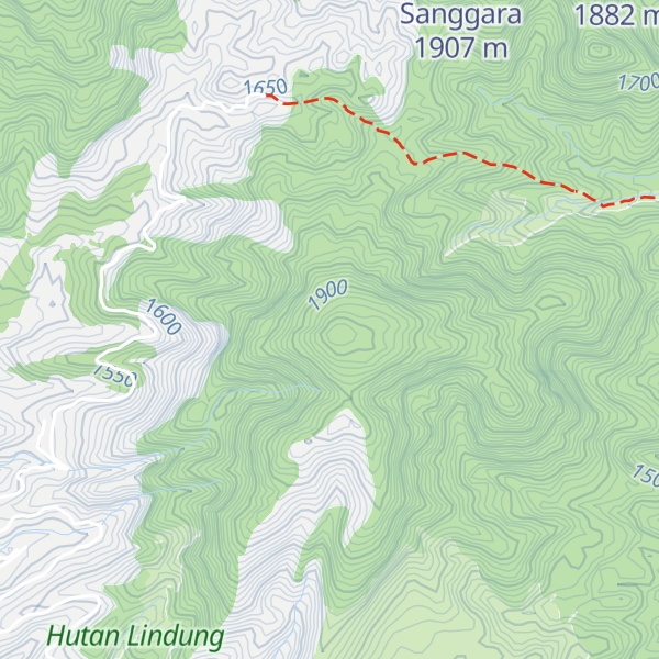 Map of Gunung Pangparang