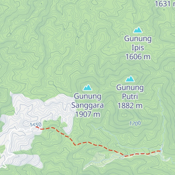 Map of Gunung Sanggara