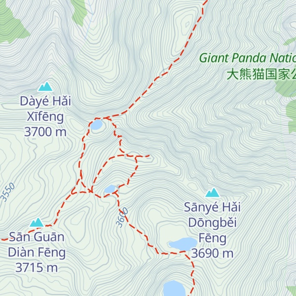 Map of Taibai Shan