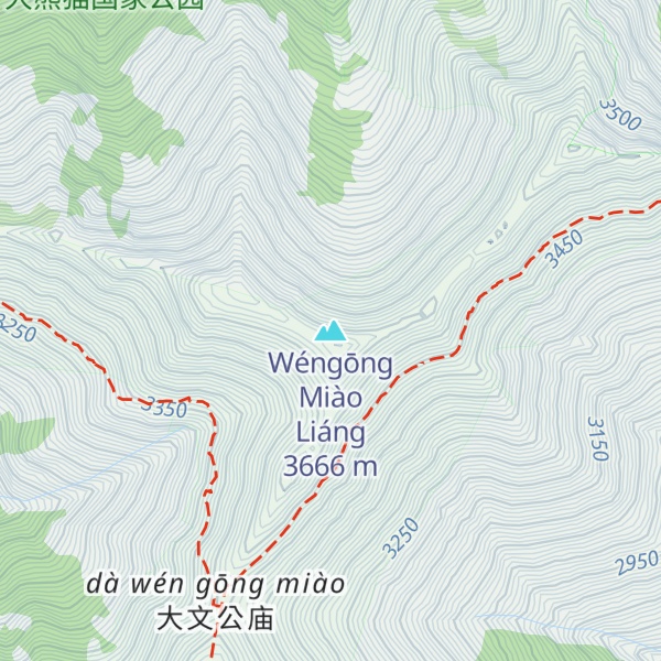 Map of Wéngōng Miào Liáng