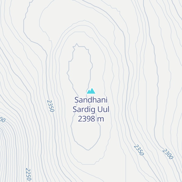 Map of Sandhani Sardig Uul