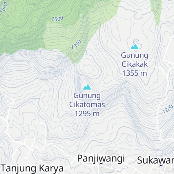 Map of Gunung Cikatomas