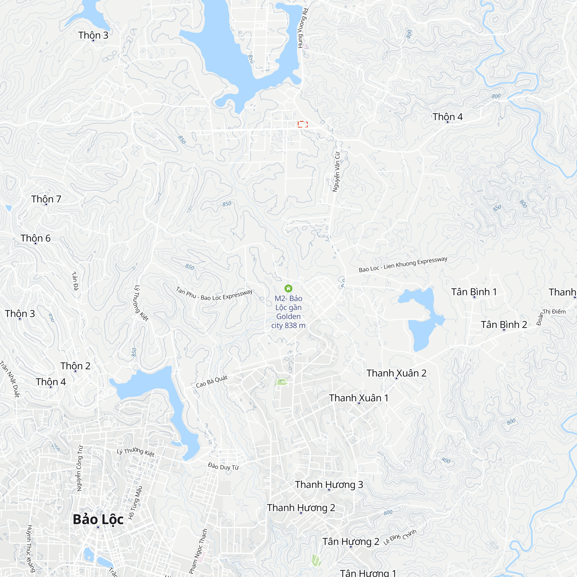 M2- Bảo Lộc gần Golden city map