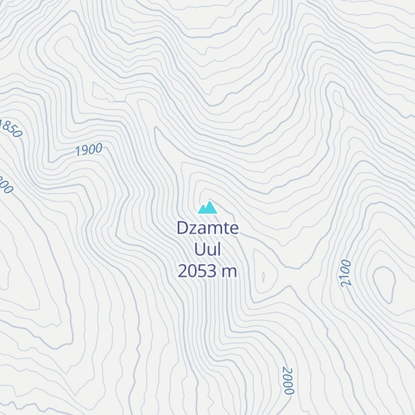 Map of Dzamte Uul