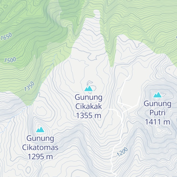 Map of Gunung Cikakak