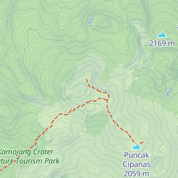 Map of Kawah Masigit