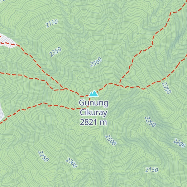 Map of Gunung Cikuray