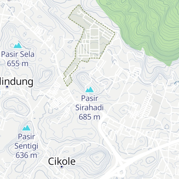 Map of Pasir Sirahadi