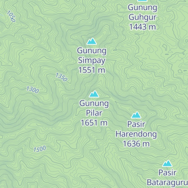 Map of Gunung Pilar