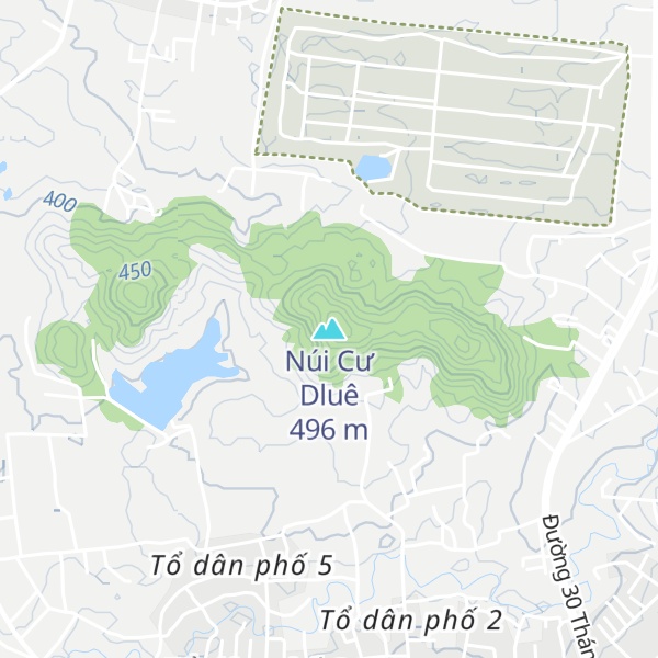 Map of Núi Cư Dluê