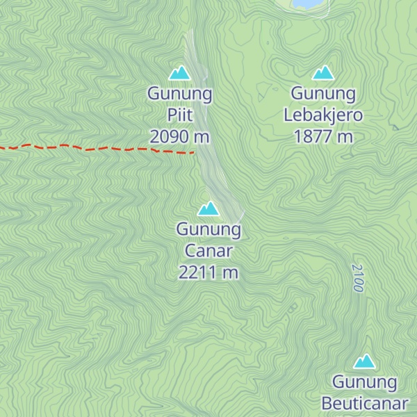 Map of Gunung Canar