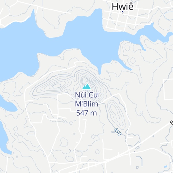 Map of Núi Cư M'Blim