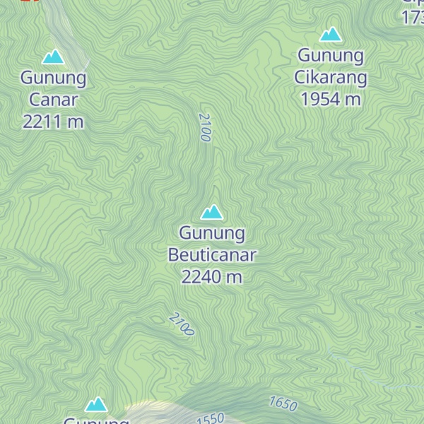 Map of Gunung Beuticanar