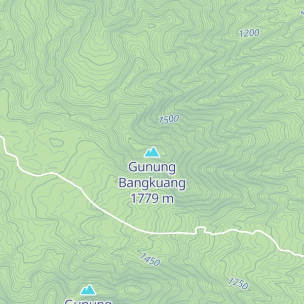 Map of Gunung Bangkuang
