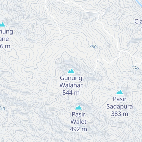Map of Gunung Walahar