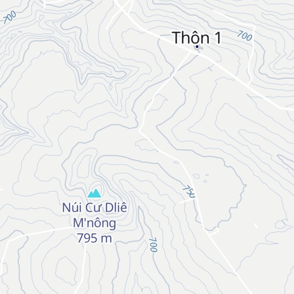 Map of Chư Dlé Mnông