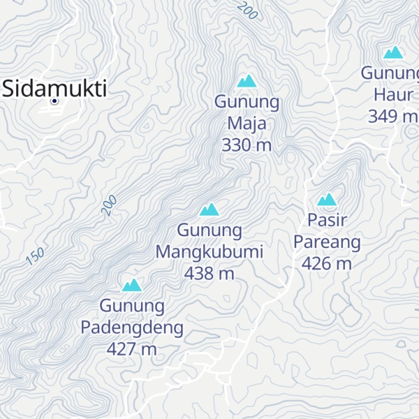 Map of Gunung Mangkubumi